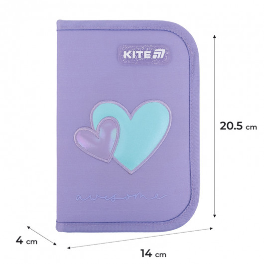 Пенал Kite 1 від., 2 відв., без наповнення 622 Awesome Kite — фото 7
