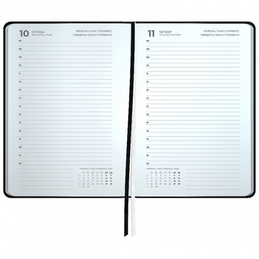 Ежедневник  2026 Partner Traces, 145*210, черный Axent - фото 2