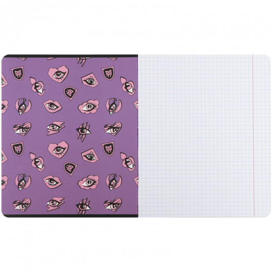 Зошит 12 арк., кл., софт тач + УФ лак, Monster High (MH25-232) Kite — фото 15