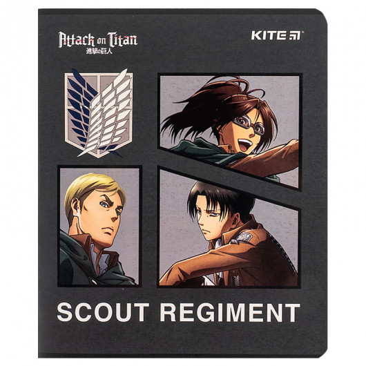 Зошит 24 арк., лін., софт тач + УФ лак, Attack on Titan (AT24-239) Kite — фото 12