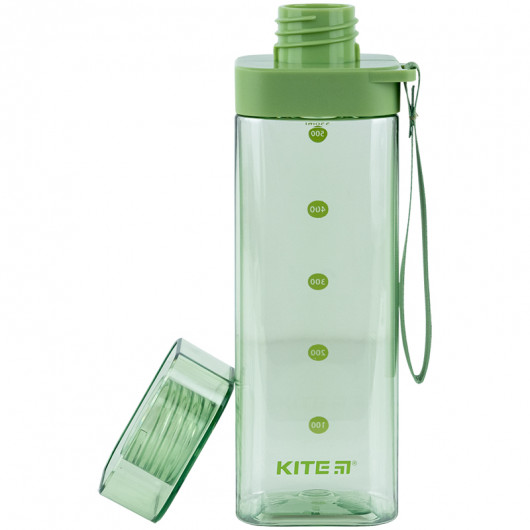 Пляшечка для води квадратна, 550 мл, зелена Kite — фото 7