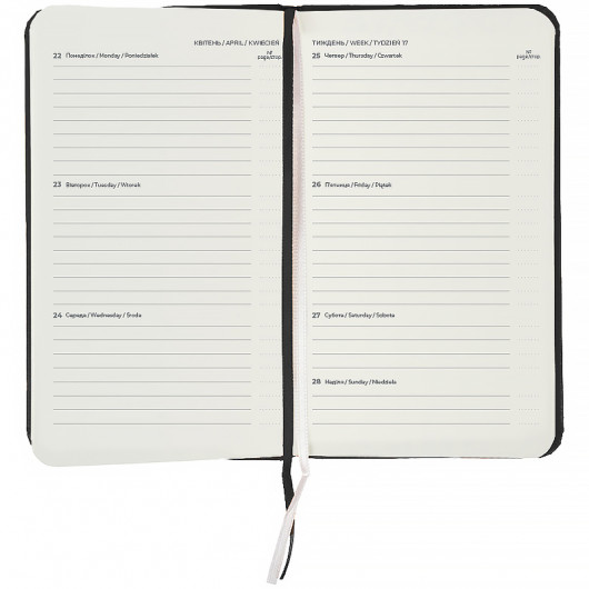 Еженедельник 2026 Pocket Strong, 90*150мм, чёрный Axent - фото 5