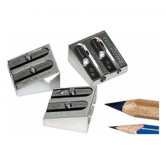 Точилка без контейнера, металлическая, клиновидная форма 410, двойная KUM - фото 3