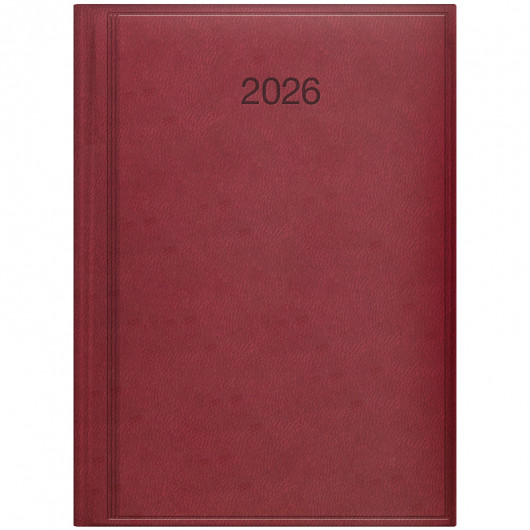 Щоденник 2026 Стандарт Torino, сліпе тиснення, марсала Brunnen — фото 3