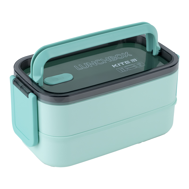 Ланчбокс двойной с наполнением 1400 мл, зеленый Kite - фото 7