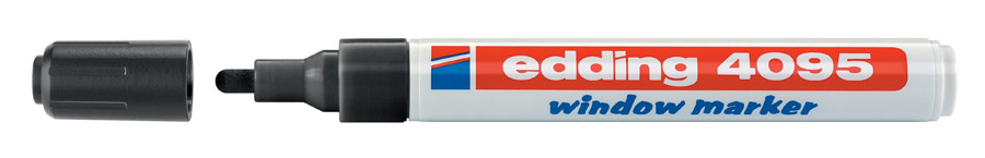 Маркер для окон 4095, круглое острие 2-3мм., черн. Edding - фото 5