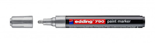 Маркер лакирующий 790, круглое острие 2-3мм., серебр. Edding - фото 4