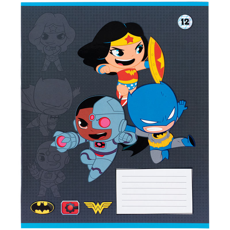 Тетрадь 12 лист., кос., софт тач + УФ лак, DC Comics (DC25-235) Kite - фото 10