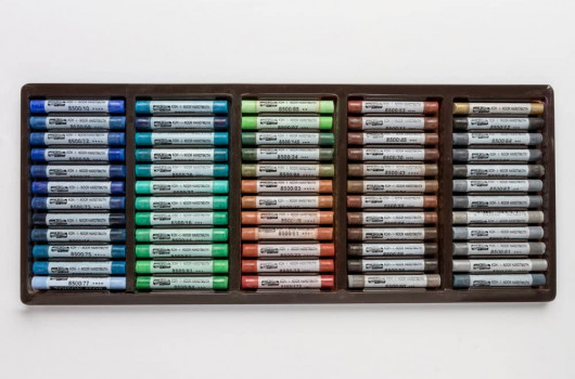 Пастель суха напівтверда 120 кольорів, TOISON D'OR 8539, в дерев'яному двуярусному футлярі Koh-i-noor — фото 4