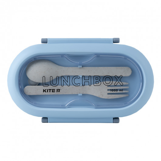Ланчбокс с разделителем 1000 мл, голубой Kite - фото 6