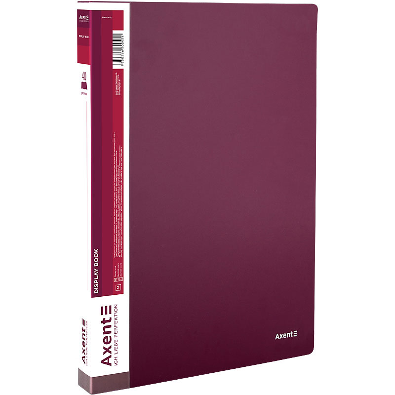 Папка на 40 файлов, бордо Axent - фото 4