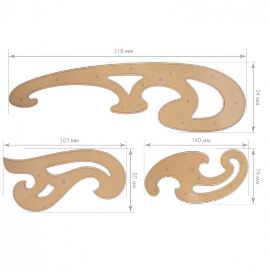 Лекала, №3, набор 3 шт., большой Koh-i-noor - фото 4