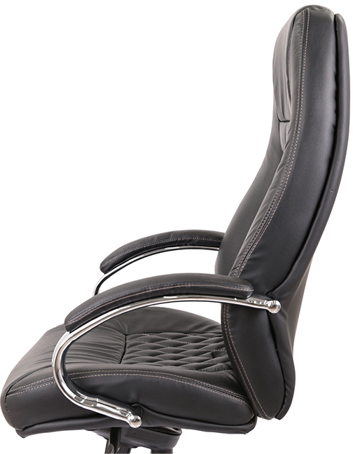 Кресло Луизиана MB (GB-242CC) (Кожа LC-A) черный АКЛАС - фото 11