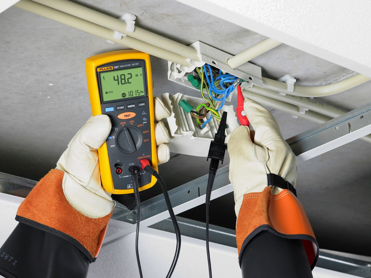 Мегомметр FLUKE 1507, вимірювач опору ізоляції, 1000 В, 10 ГОм. (оригінал) FLUKE - фото 3