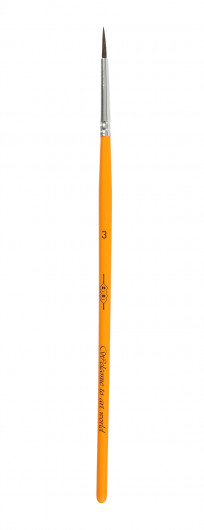 Кисточка для рисования, круглая, пони №3, ZB.6930PR-3 BuroMax - фото 3