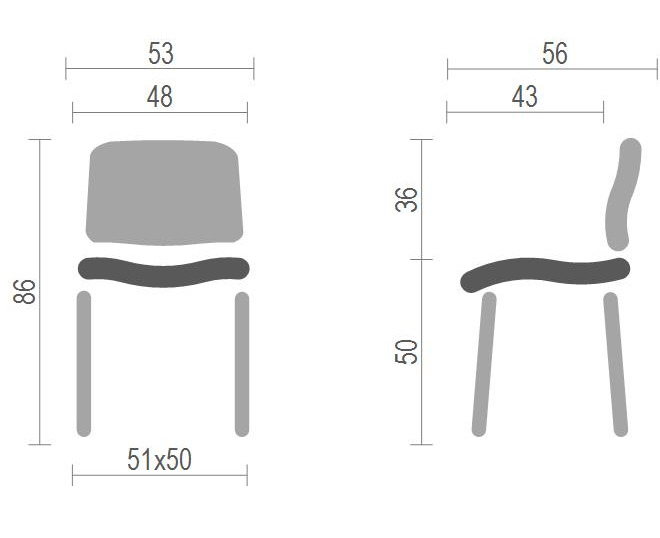 Стул Изо Алюм, красн. Украина - фото 4
