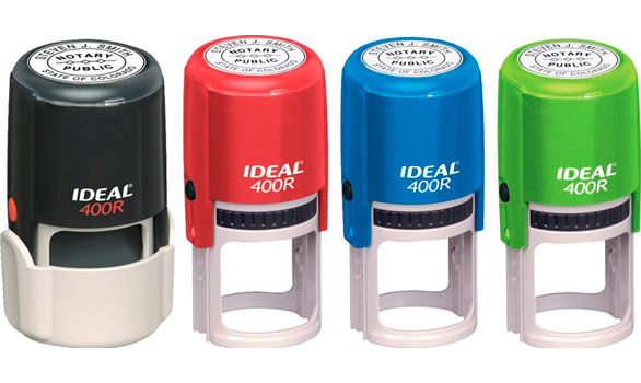 Оснастка для круглої печатки пластикова D=40мм., (круглий корпус) 400R Ideal - фото 1