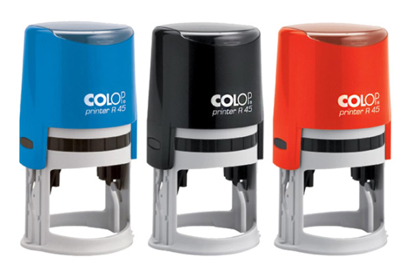 Оснастка для круглой печати, диаметр 45мм., круглый корпус, пластик., син. Colop - фото 1