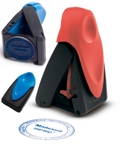 Оснастка карманная для круглой печати пластиковая, диаметром макс. 40мм., 9440 , син/черн. Trodat - фото 1