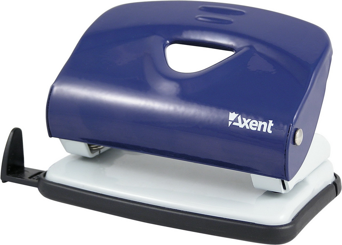 Дырокол на 2 отверстия, до 20 листов Exakt-2, металлический, син. Axent - фото 6