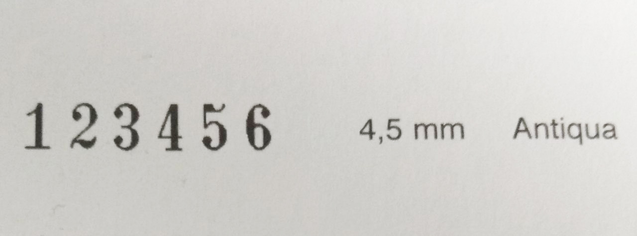 Нумератор автоматичний 8-розрядів 4,5мм., antigue, пластик. корпус Reiner - фото 1