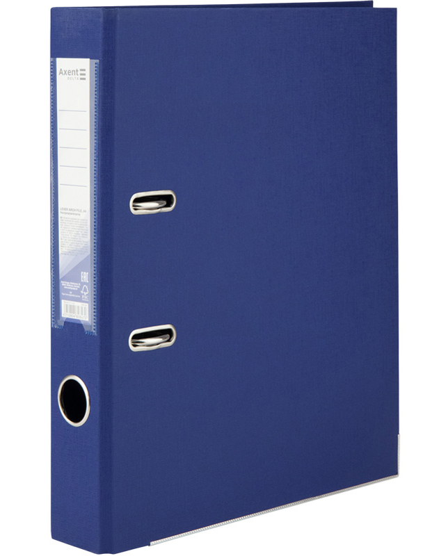 Регистратор 5см. А4 (PP), двусторонний, син. Axent Delta - фото 4