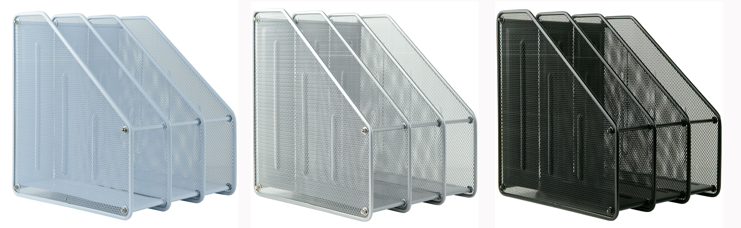 Лоток вертикальный 3 в 1  металлический, серебр. Axent - фото 4