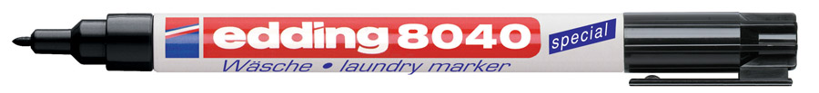 Маркер для маркировки текстиля 8040, круглое острие 1мм., черн. Edding - фото 6