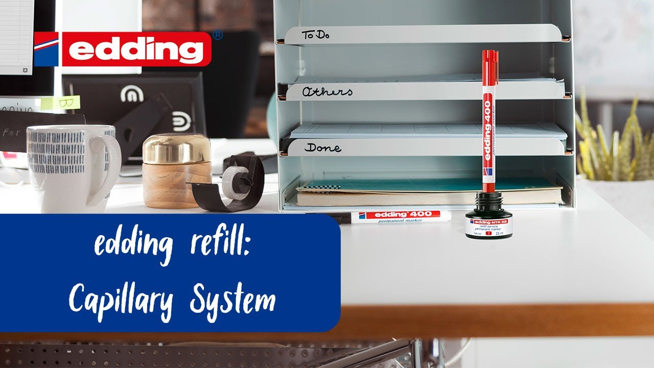 Чернило для заправки маркеров для сухостираемых досок BTK25, 25мл.,син. Edding - фото 9