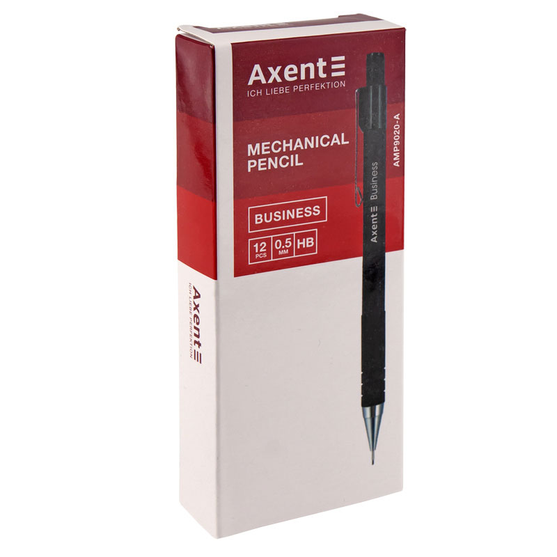 Олівець автоматичний 0,5мм., Business, пластиковий корпус з гумовим гріпом, , чорн. Axent - фото 5