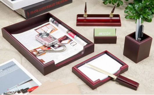 Набор настольный деревянный 6 предметов DIRECT, красн. дерево (6159XDU) Bestar - фото 2