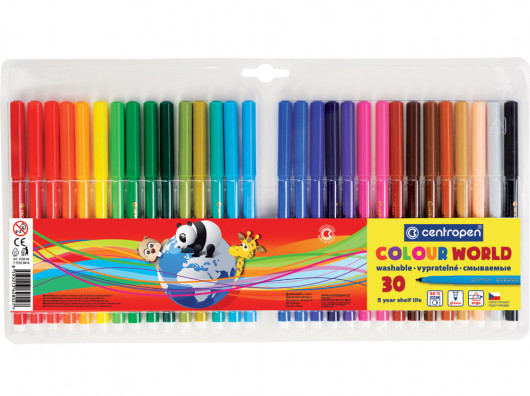 Фломастери, вентильований ковпачок, 30 кольорів., 7550, асорті Centropen - фото 6