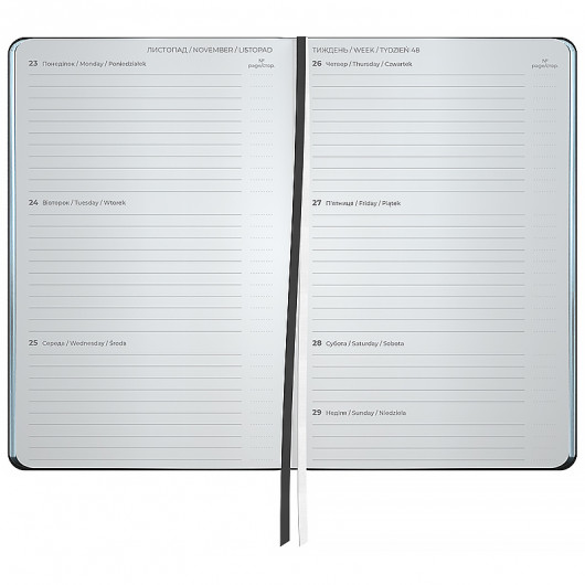 Еженедельник 2026 Partner City Soft, 125*195мм, черный Axent - фото 7