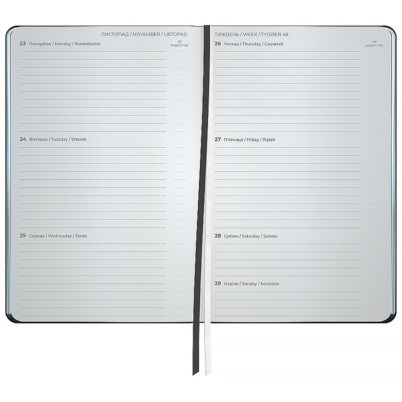 Еженедельник 2026 Partner City Soft, 125*195мм, черный Axent - фото 7