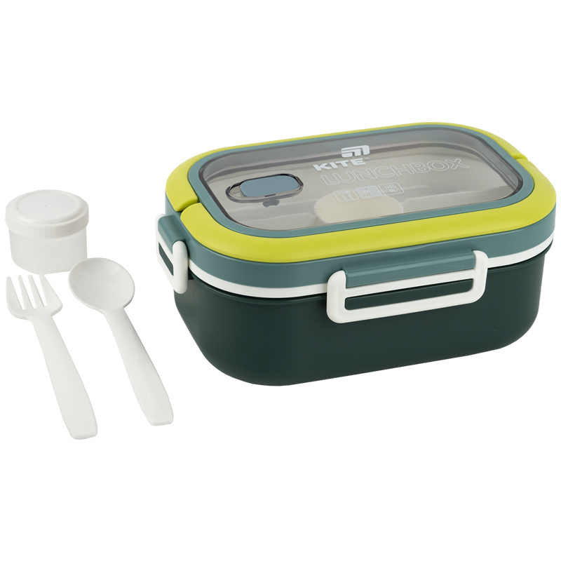 Ланчбокс з розділювачем 1100 мл, зелений (K25-1182-3) Kite — фото 8