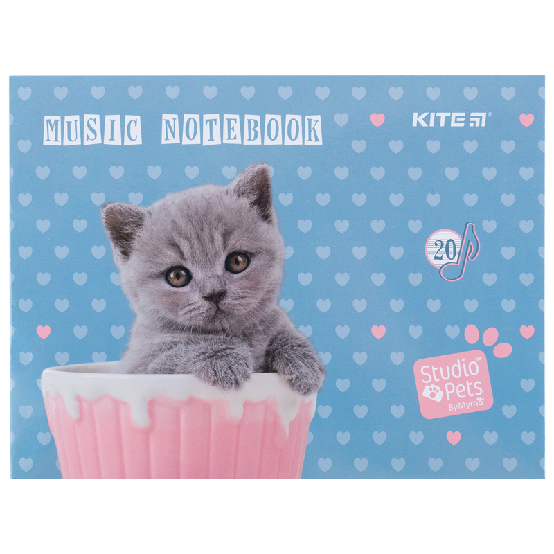 Зошит для нот А5, 20 л, «Studio Pets» Kite — фото 4