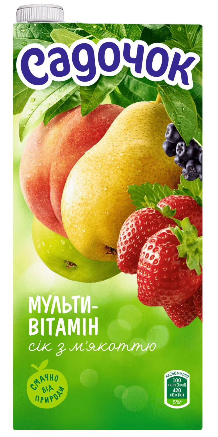 Сок 0,95л. Мультивитамин с мякотью Садочок - фото 2