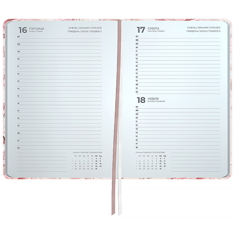 Ежедневник  2026 Partner, 145*210, Peony Dreams Axent - фото 3