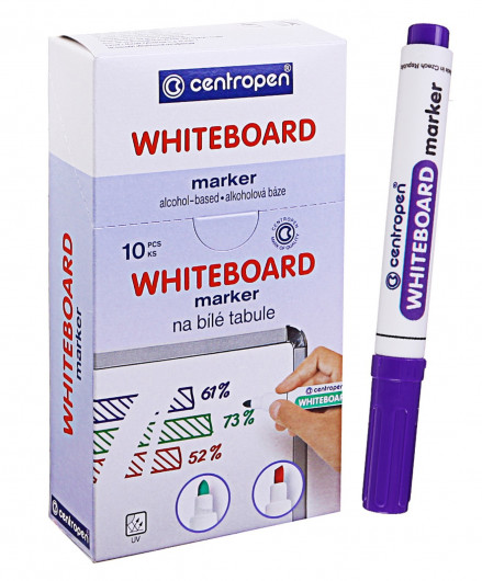 Маркер для дощок, BOARD, кругле вістря 2,5мм., фіолет. Centropen - фото 8