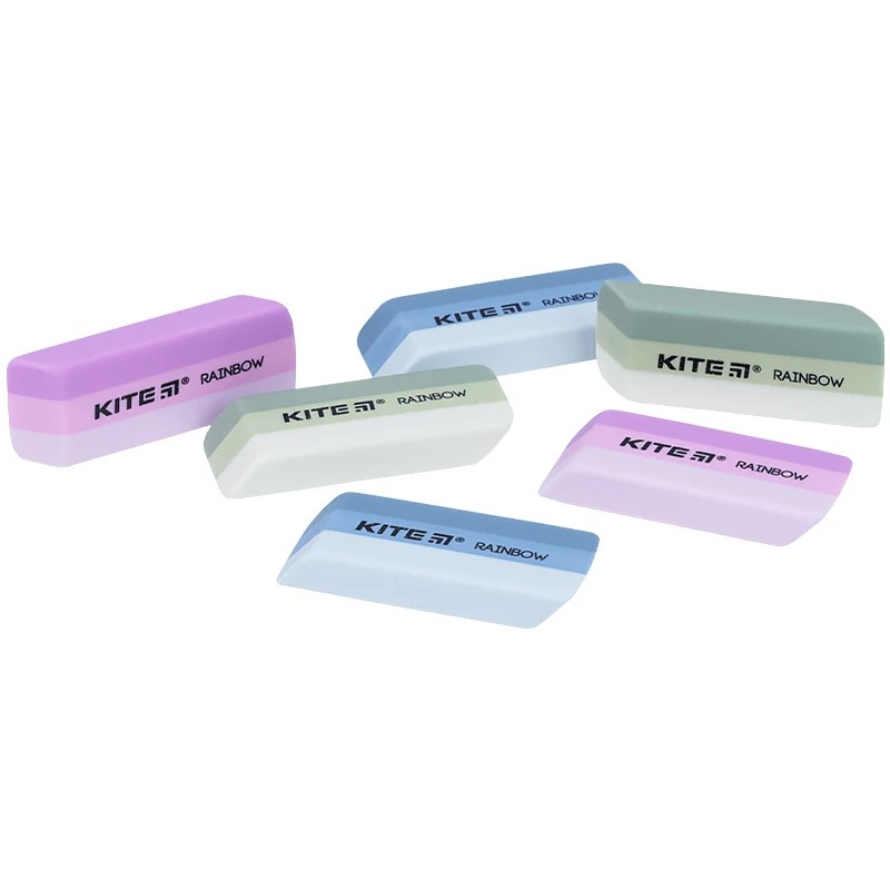 Гумка кольорова Rainbow, асорті Kite — фото 2