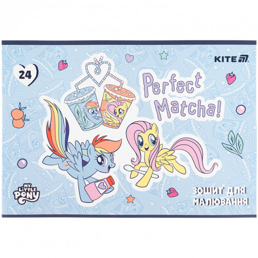 Тетрадь для рисования, 24 лист., скоба, софт тач + УФ лак, Little Pony (LP25-242) Kite - фото 10