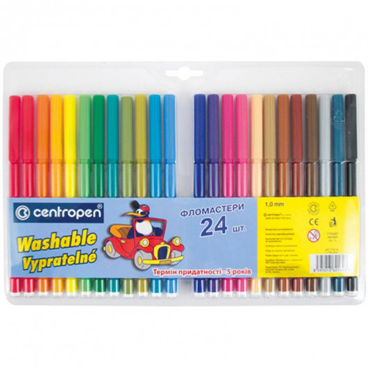 Фломастеры, 24цв., 7790, ассорт. Centropen - фото 2