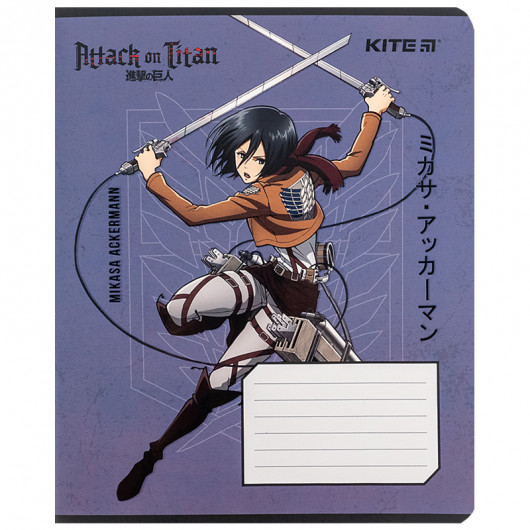Зошит 12 арк., лін., софт тач + УФ лак, Attack on Titan (AT24-234) Kite — фото 12