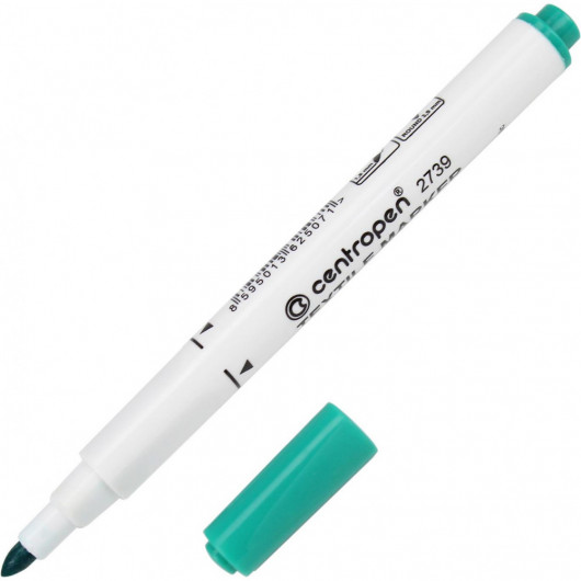 Маркер для тканини 2739, круглий наконечник 2мм., зелен. Centropen — фото 3