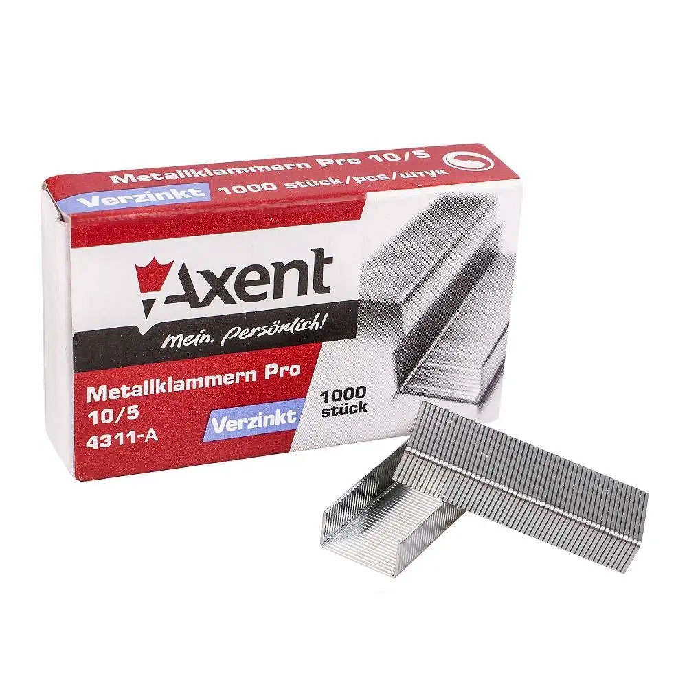 Скобы для степлера №10, 1000шт./уп., повышенной прочности Axent - фото 4