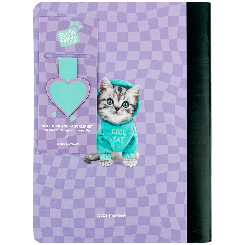Блокнот с магнитной закладкой, А5, 60 лист., кл., Studio Pets (SP25-192) Kite - фото 5