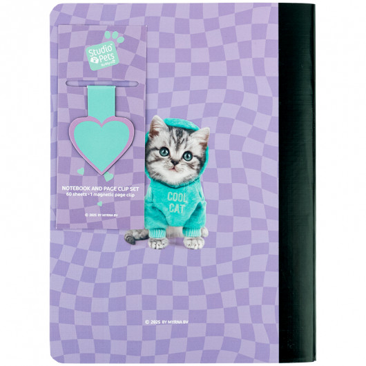 Блокнот с магнитной закладкой, А5, 60 лист., кл., Studio Pets (SP25-192) Kite - фото 5