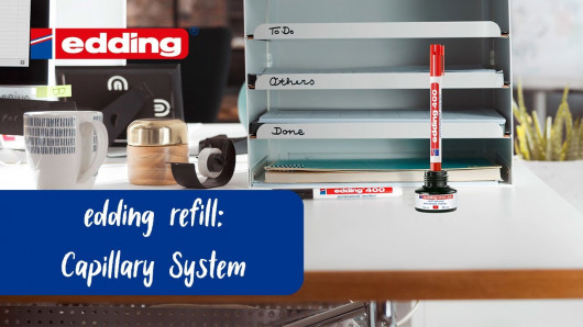 Чернило для заправки маркеров для сухостираемых досок BTK25, 25мл.,син. Edding - фото 11