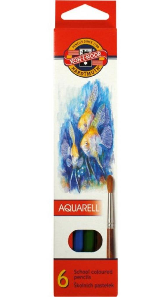 Карандаши акварельные, 6цв. 