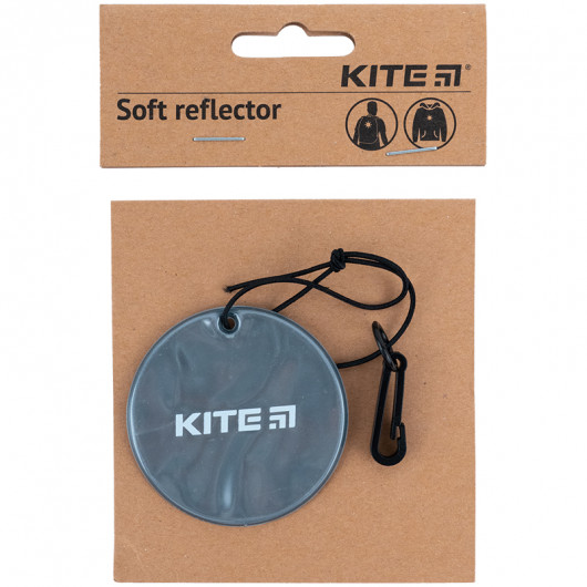 Подвеска мягкая светоотражающая, круглая, темно-серая Kite - фото 3